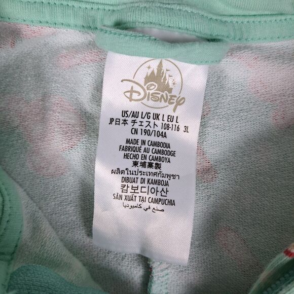 Disney Mickey Mouse Holiday Treats One Piece Adult Large Pajamas Hooded W Ears S - Picture 8 of 9